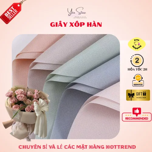 Giấy Xốp Hàn Cao Cấp Chính Hãng Loại 1 Nhiều Màu Sắc, Tiện Lợi Dùng Gói Hoa, Gói Quà Tặng